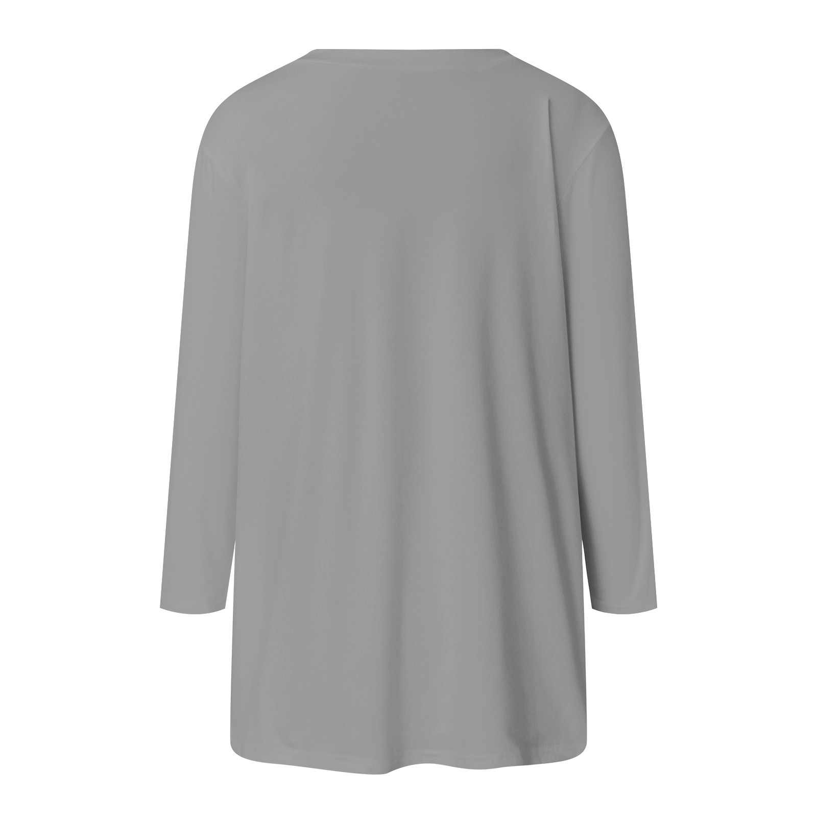 thumbnail image 5 of Blusa de manga 3/4 y cuello en V para mujer: estampado floral, poliéster, corte ajustado, prenda elegante informal para la oficina o una fiesta, combina con vaqueros o faldas., 5 of 5